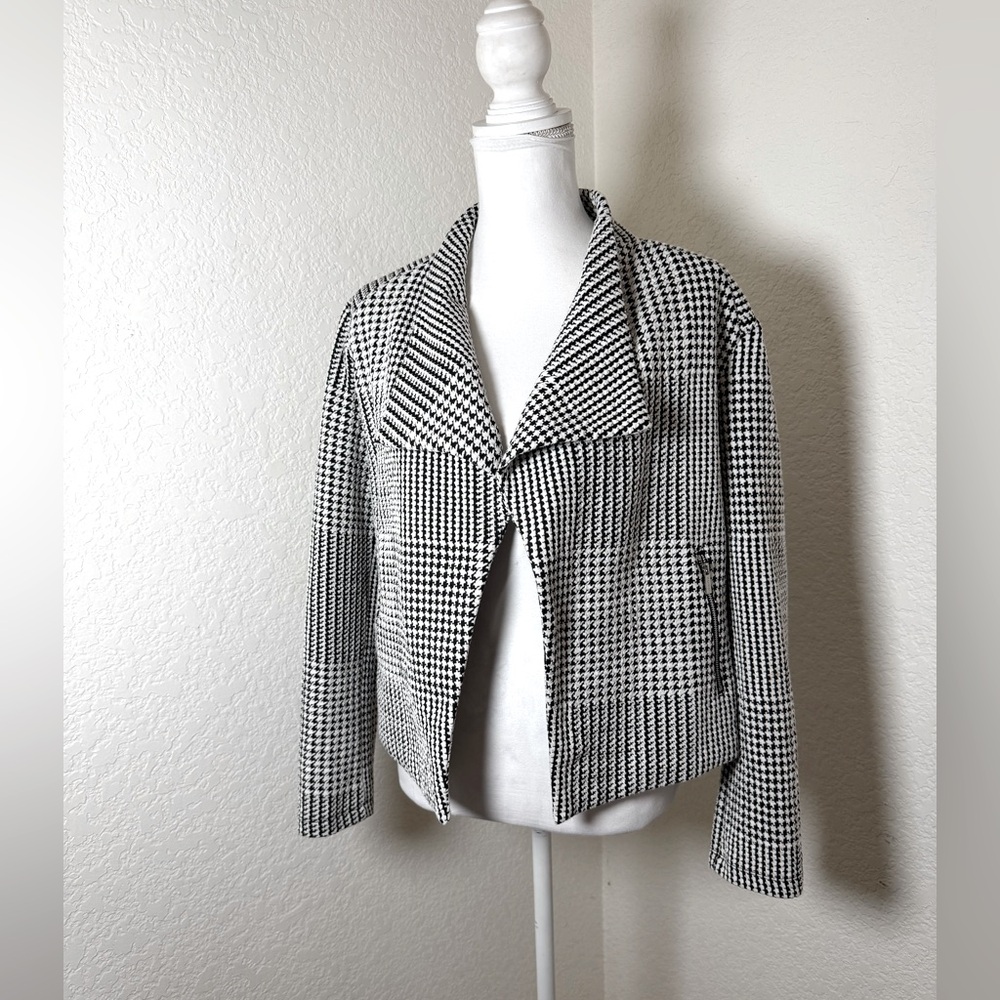 Calvin Klein‎ Houndstooth flyaway blazer